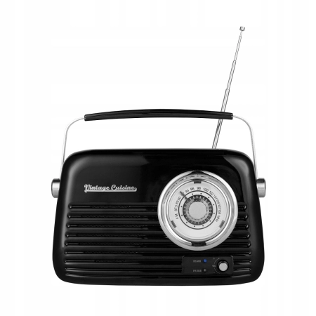 Radio z Głośnikiem Bluetooth Retro Vintage Czarne